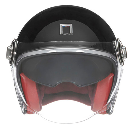 NOX PREMIUM KASK OTWARTY JET HERITAGE SOLID KOLOR CZARNY POŁYSK ROZMIAR L