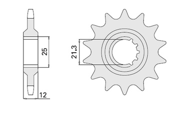 CHT ZĘBATKA PRZEDNIA 823 13 (A4250823130) HUSQVARNA / HUSABERG (82313JT) (ŁAŃC. 520)