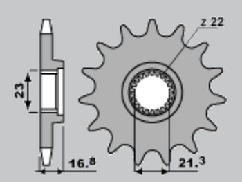 CHT ZĘBATKA PRZEDNIA 443 16 YAMAHA XJ 600 DIVERSION '92-'05