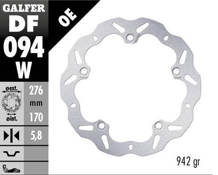 GALFER TARCZA HAMULCOWA PRZÓD HONDA VFR 1200FA '10-'13; VFR 1200X CROSSTOURER '12- (WAVE FIXED) (276X170X5,8MM)