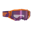 LEATT GOGLE VELOCITY 5.5 IRIZ GOGGLE NEON ORANGE LENS PURPLE 78% - KOLOR POMARAŃCZOWY/FIOLETOWY SZYBKA LUSTRZANA FIOLETOWA