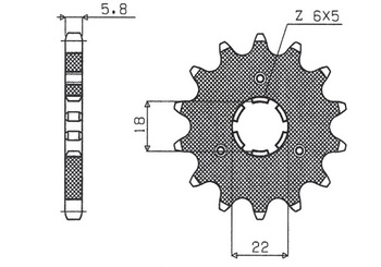 SUNSTAR ZĘBATKA PRZEDNIA 423 13 KAWASAKI KX 125 '94-'07 (JTF1445.13) (ŁAŃC. 520) (42313JT)