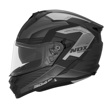 NOX KASK INTEGRALNY (FULL FACE) Z BLENDĄ N304S CARVER KOLOR CZARNY/TYTANOWY MAT ROZMIAR M