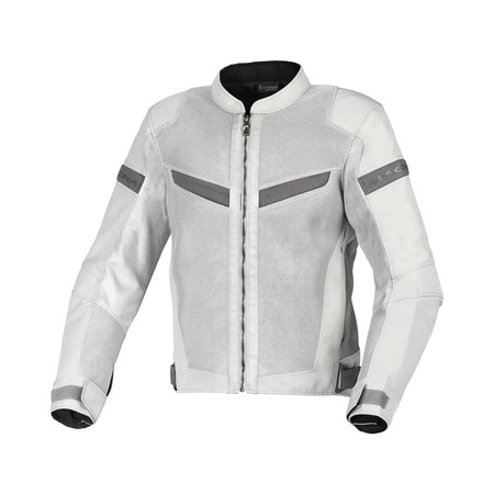 MACNA WYPRZEDAŻ KURTKA VELOTURA MOTORCYCLE JACKET LIGHT GREY KOLOR JASNY SZARY ROZMIAR M