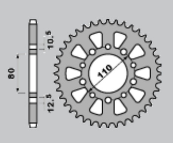 CHT ZĘBATKA TYLNA 334 44 (A4150334440) HONDA CB/CBR 1000 '84-'89