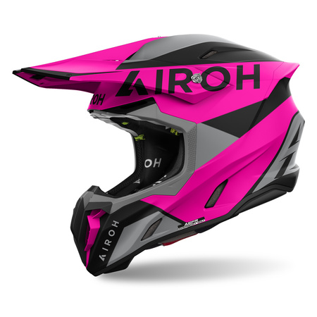 AIROH KASK CROSS / ENDURO / ATV / QUAD TWIST 3 KING PINK KOLOR CZARNY/SZARY/RÓŻOWY MAT ROZMIAR M