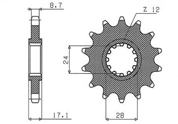 SUNSTAR ZĘBATKA PRZEDNIA 295 15 HONDA CBR 600F '87-'98 (JTF295.15) (ŁAŃC. 530) (29515JT)