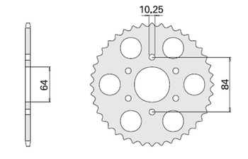 CHT ZĘBATKA TYLNA 814 44 (814-44) SUZUKI GSX 400 E '81-'83