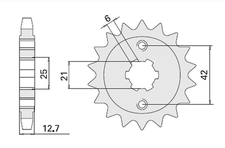 CHT ZĘBATKA PRZEDNIA 288 17 HONDA CB550F/K 75-80