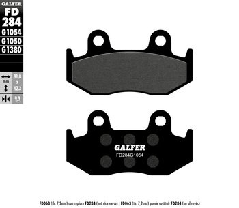 GALFER KLOCKI HAMULCOWE KH323 PÓŁMETALICZNE (GRUBOŚĆ 9,2 MM)