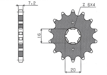 SUNSTAR ZĘBATKA PRZEDNIA 263 13 SUZUKI RM 80/85, YAMAHA XT 125 R/X (JTF1263.13) (ŁAŃC. 428) (26313JT)