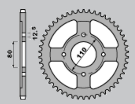 CHT ZĘBATKA TYLNA 284 40 HONDA CB 650 79-81 (284-40) (JTR284.40)