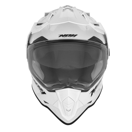 NOX KASK OFFROAD / TRAIL DUOSPORT (DUAL) N312 SOLID Z SZYBKĄ I BLENDĄ KOLOR BIAŁY POŁYSK ROZMIAR XL