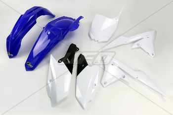 UFO KOMPLET PLASTIKÓW YAMAHA YZF 250 '14-'18, YZF 450 '14-'17 KOLOR OEM (NIEBIESKI/BIAŁY) (YA318E999)