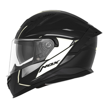 NOX KASK INTEGRALNY (FULL FACE) Z BLENDĄ N401 XENO KOLOR CZARNY/BIAŁY MAT ROZMIAR XL