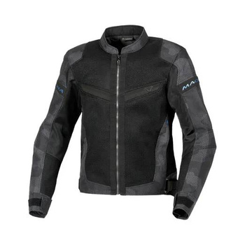 MACNA WYPRZEDAŻ KURTKA VELOTURA MOTORCYCLE JACKET BLACK GREY CAMO KOLOR CZARNY SZARY CAMO ROZMIAR L