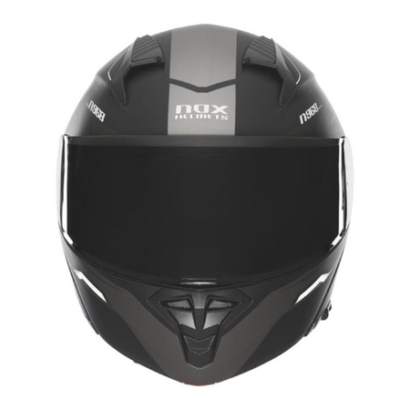 NOX KASK SZCZĘKOWY (FLIP-UP) Z BLENDĄ N968 ULTRA KOLOR CZARNY/BIAŁY MAT ROZMIAR L