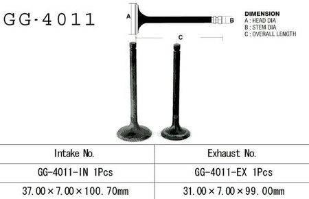 VESRAH ZAWÓR SSĄCY KAWASAKI KLF/KVF 300 '86-'02, BJ 250 '94-'06, KLR 250 '80-'84 (1 NA POJAZD) (OEM: 12004-1006,12004-1123) (1SZT.) (MADE IN JAPAN)