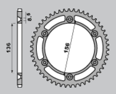 CHT ZĘBATKA TYLNA 4365 41 (A4152032410) SUZUKI DR 650 , FREEWIND '96-'14