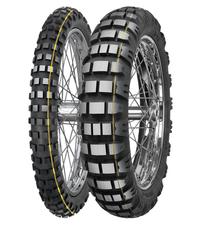 MITAS OPONA 110/80-19 E-09 DAKAR 59R TL M+S PRZÓD (ŻÓŁTY PASEK) DOT 11/2023 (24457) WYCOFANE (ZAMIENNIK:70001020)