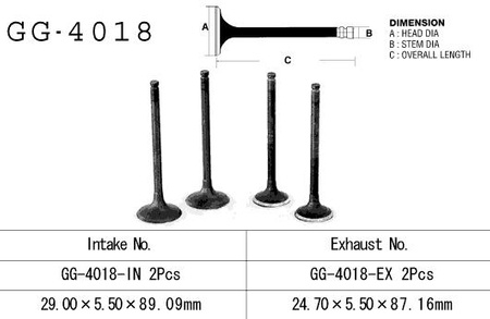 VESRAH ZAWÓR SSĄCY KAWASAKI KLR 250 '85-'05, EN 450/500, GPZ 500S, GPZ 900R, ER 5 '97-03' (OEM: 12004-1052,12004-1062) (1SZT.) (MADE IN JAPAN)