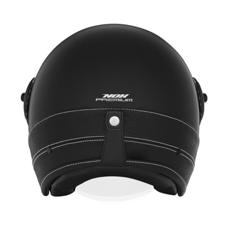 NOX PREMIUM KASK OTWARTY JET HERITAGE LEATHER KOLOR CZARNY MAT/CZARNY ROZMIAR XL