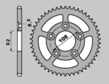 CHT ZĘBATKA TYLNA 714 39 APRILIA RS 125 93-05 (701-39) (JTR701.390