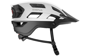 SENA KASK ROWEROWY M1 TRIAL Z WBUDOWANYM INTERKOMEM BLUETOOTH 4.1 DO 900M ORAZ TYLNĄ LAMPKĄ LED ROZMIAR M ( 55-58 CM ) KOLOR BIAŁY (EL)