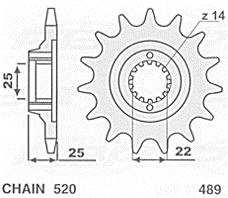 CHT ZĘBATKA TYLNA 48948 KAWASAKI KX 125/250/500 '83-'21 KXF 250/450 '04-'21 ALUMINIOWA SREBRNA ERGAL