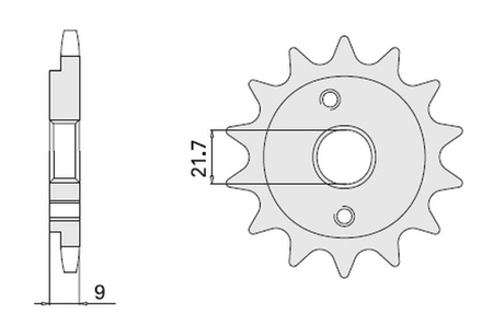 CHT ZĘBATKA PRZEDNIA 350 13 HONDA XR 600R '91-'00, POLARIS 500 (JTF1309.14) (309-13)