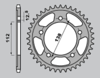 CHT ZĘBATKA TYLNA 408 42 (A4150302423) HONDA CBF/VTR-F 1000 '97-'10