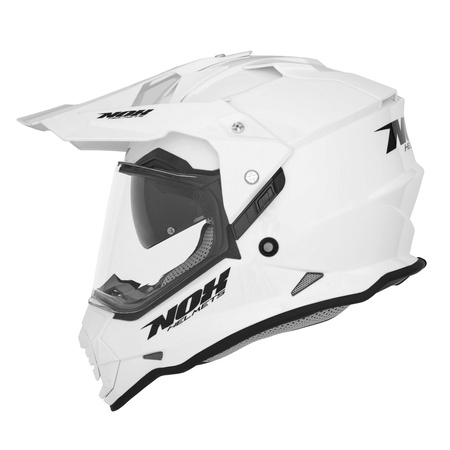 NOX KASK OFFROAD / TRAIL DUOSPORT (DUAL) N312 SOLID Z SZYBKĄ I BLENDĄ KOLOR BIAŁY POŁYSK ROZMIAR XL