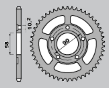 CHT ZĘBATKA TYLNA 281 40 HONDA CRM 125 90-00 281 40 (604-40) (JTR604.40)