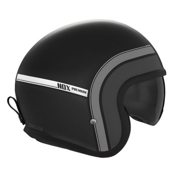 NOX PREMIUM KASK OTWARTY JET NEXT TRAKER KOLOR CZARNY/TYTANOWY MAT ROZMIAR XL (CIEMNA BLENDA)