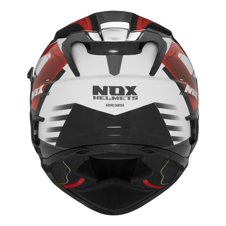 NOX KASK INTEGRALNY (FULL FACE) Z BLENDĄ N304S CARVER KOLOR CZARNY/BIAŁY/CZERWONY ROZMIAR XL