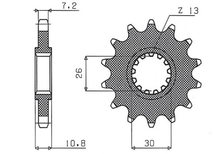 SUNSTAR ZĘBATKA PRZEDNIA 2091 16 YAMAHA FZ8 '10-'17, MT 09 '14-'17, MT 07 '14-'16 TDM 900 '02-'13 (JTF1591.16) (ŁAŃC. 525) (209116JT)