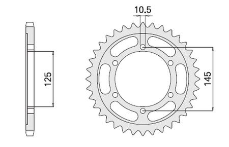 CHT ZĘBATKA TYLNA 869 42 YAMAHA TDM 850 96-98 (A4150867420) (867-42)