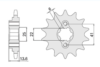 CHT ZĘBATKA PRZEDNIA 293 16 HONDA VT 600 C '88-'89 (293-16K) (JTF293.16)