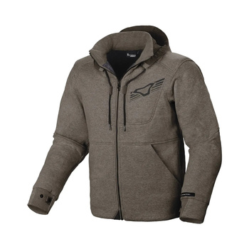 MACNA WYPRZEDAŻ KURTKA (MESH) Z KAPTUREM DISTRICT MOTORCYCLE HOODIE DARK GREY KOLOR SZARY ROZMIAR L