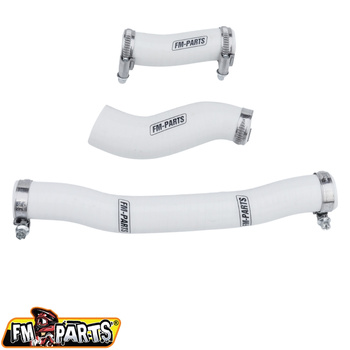 FM-PARTS SILIKONOWE WĘŻE/PRZEWODY CHŁODNICY KTM EXC 250/300 TPI '20-'23, HUSQVARNA TE/TEI 250/300 TPI '20-'23 ,GAS-GAS EC 250/300 TPI '20-'23 KOLOR BIAŁY