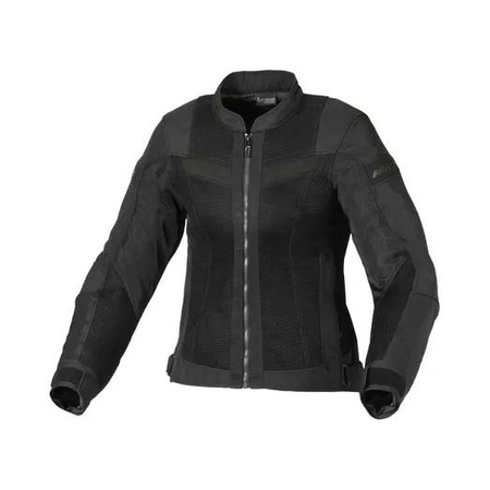 MACNA WYPRZEDAŻ KURTKA DAMSKA VELOTURA LADIES MOTORCYCLE JACKET BLACK KOLOR CZARNY ROZMIAR M