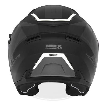 NOX KASK OTWARTY JET Z BLENDĄ N130 KLINT KOLOR CZARNY/SZARY/BIAŁY MAT ROZMIAR L