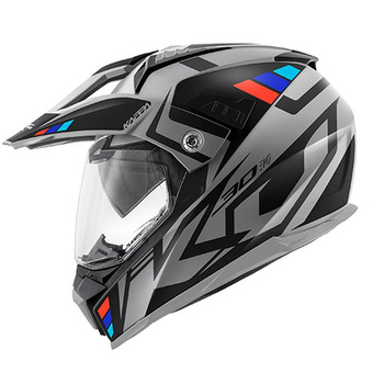 KAPPA KASK KV30 EVO GRAYER DUAL OFF ROAD Z SZYBĄ I BLENDĄ KOLOR SZARY MAT/CZARNY ROZM. M/58 ( HOMOLOGACJA ECE 22R06 )