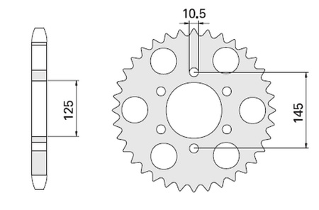 CHT ZĘBATKA TYLNA 866 47 YAMAHA MT 03 (855-47C)