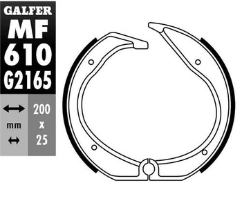 GALFER SZCZĘKI HAMULCOWE TYŁ BMW R 100GS/PD '88-'94, R 100RS '81-'82, R 45/65 '81-86, R 65LS '82-'88, R 65R '93-, R 80GS '88-'98, R 80GS/PD '81-'87, R 80RT/ST '81-'82