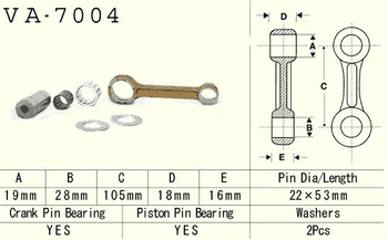 VESRAH KORBOWÓD SUZUKI RM 125 (RM125) '87-'96 (VA7004) (MADE IN JAPAN)