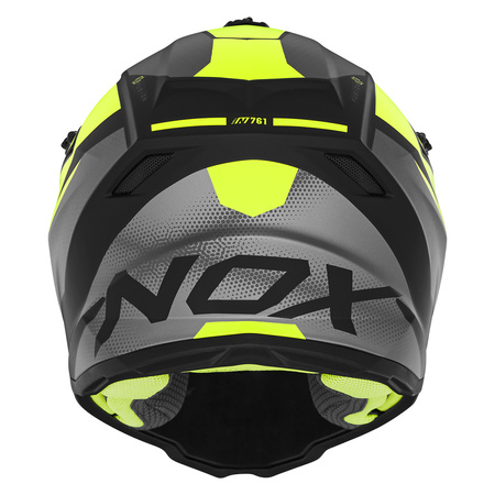 NOX KASK CROSS / OFFROAD N761 FUSION KID / JUNIOR (DZIECIĘCY) KOLOR CZARNY MAT/ŻÓŁTY ROZMIAR S (ZAPIĘCIE MIKROMETRYCZNE)