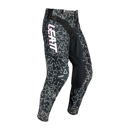 LEATT SPODNIE MOTO 3.5 MINI PANT BONES KOLOR CZARNY/BIAŁY ROZMIAR XS 120 cm