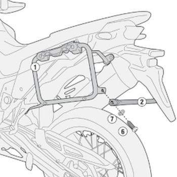 KAPPA STELAŻ KUFRÓW BOCZNYCH MONOKEY HONDA XL 750 Transalp (2023) - RÓWNIEŻ POD KUFRY MONOKEY RETRO-FIT K-VENTURE ALU ORAZ K'MISSION ALU