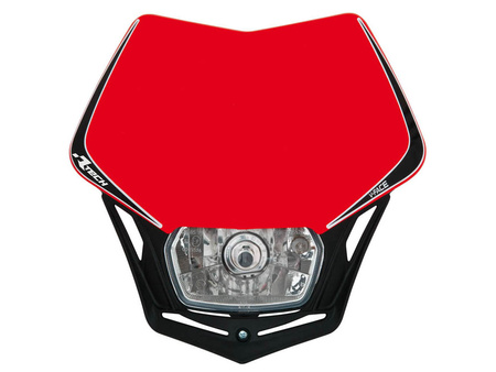 RACETECH (RTECH) LAMPA PRZEDNIA V-FACE KOLOR CZERWONY/CZARNY HUSQVARNA